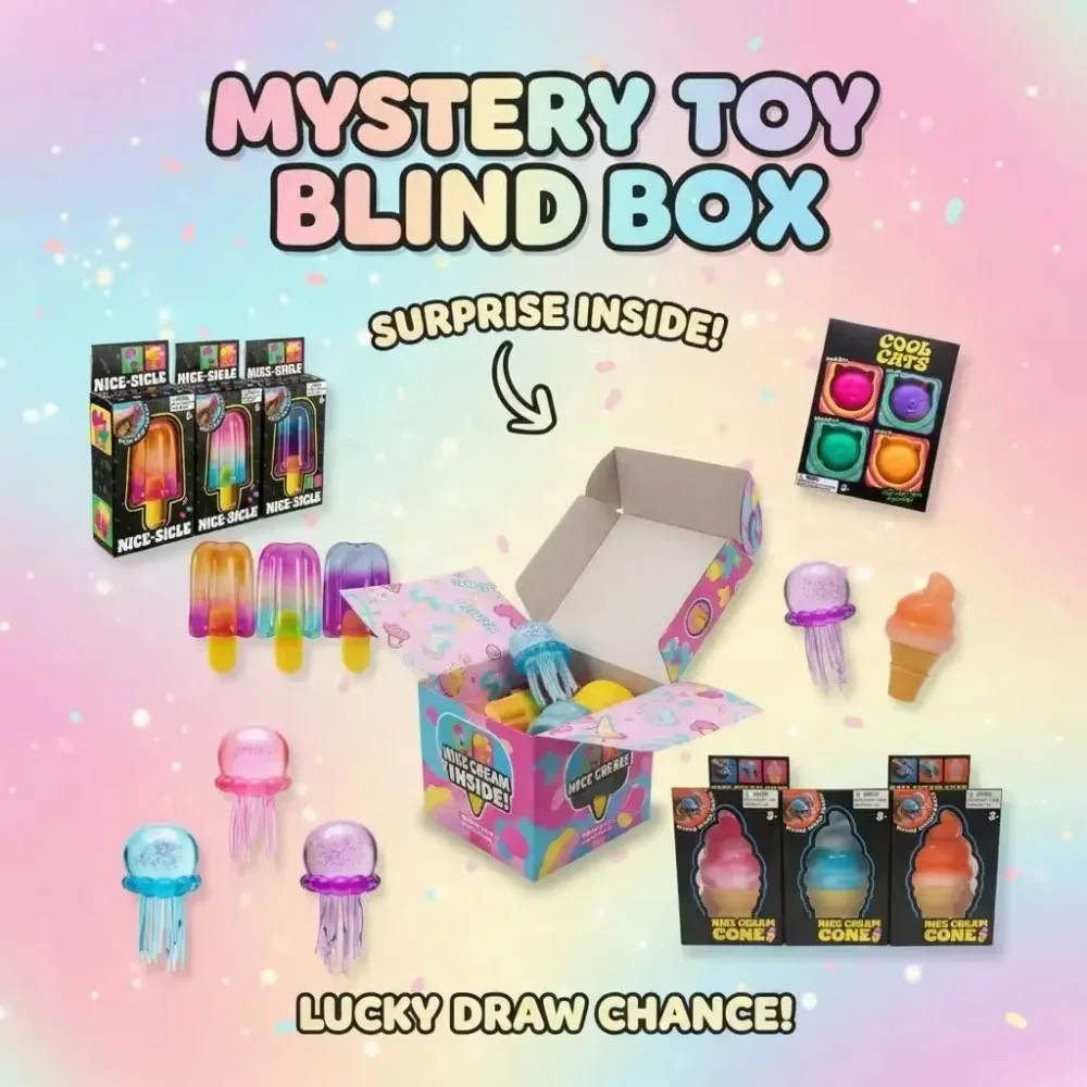 Party Games Young Adults - Kotak Misteri Squishy, Set Mainan Fidget