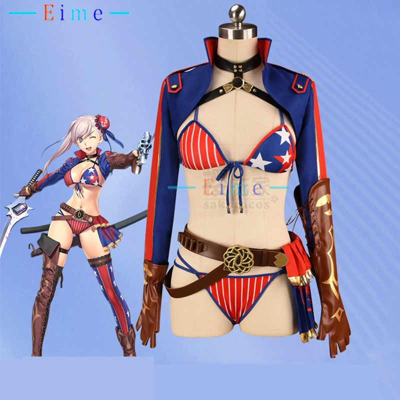Party Games Summer - Kostum Cosplay FGO Saber Miyamoto Musashi,
