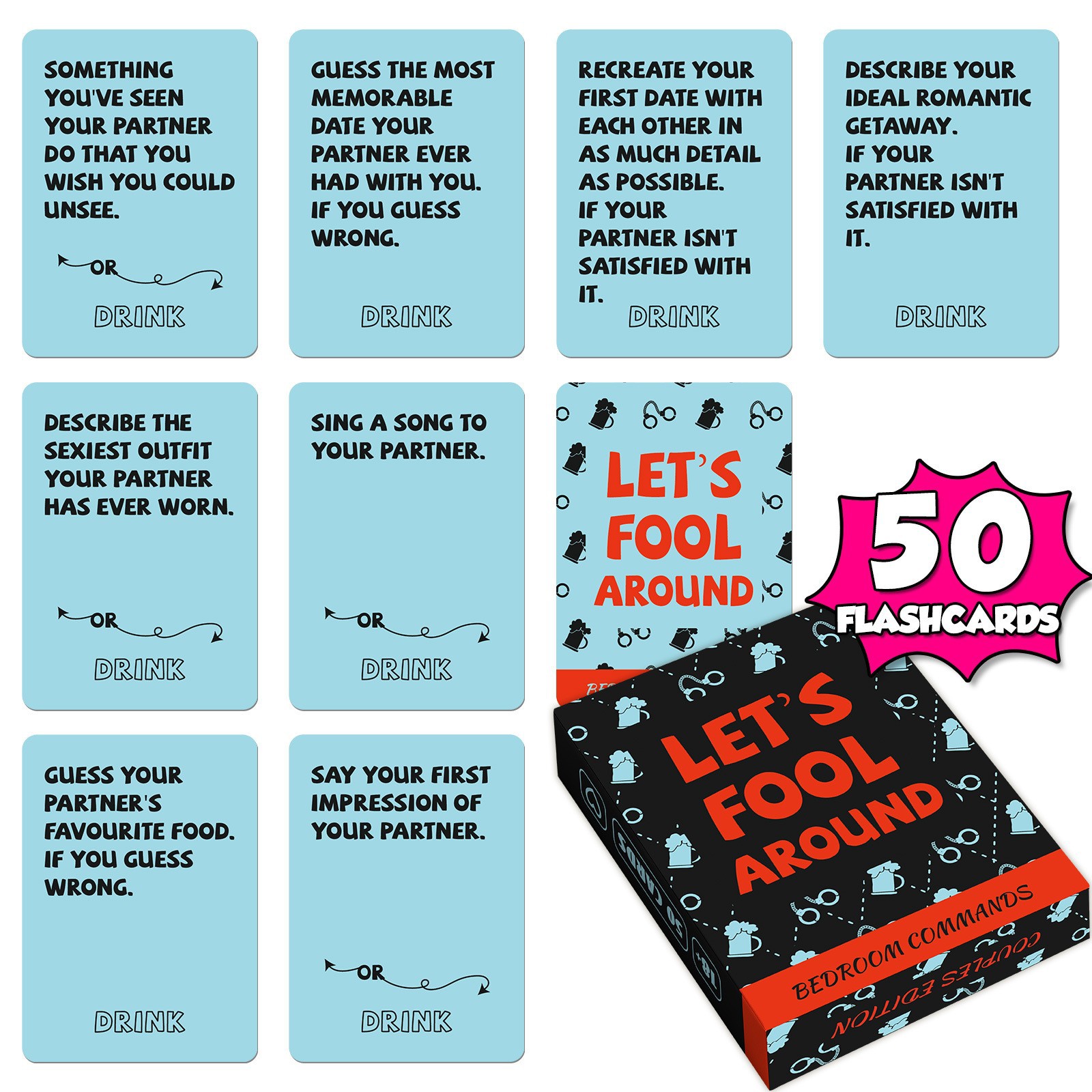 50Pcs Kartu Permainan Minum un - Party Games Questions And Answers ulasan dan harga
