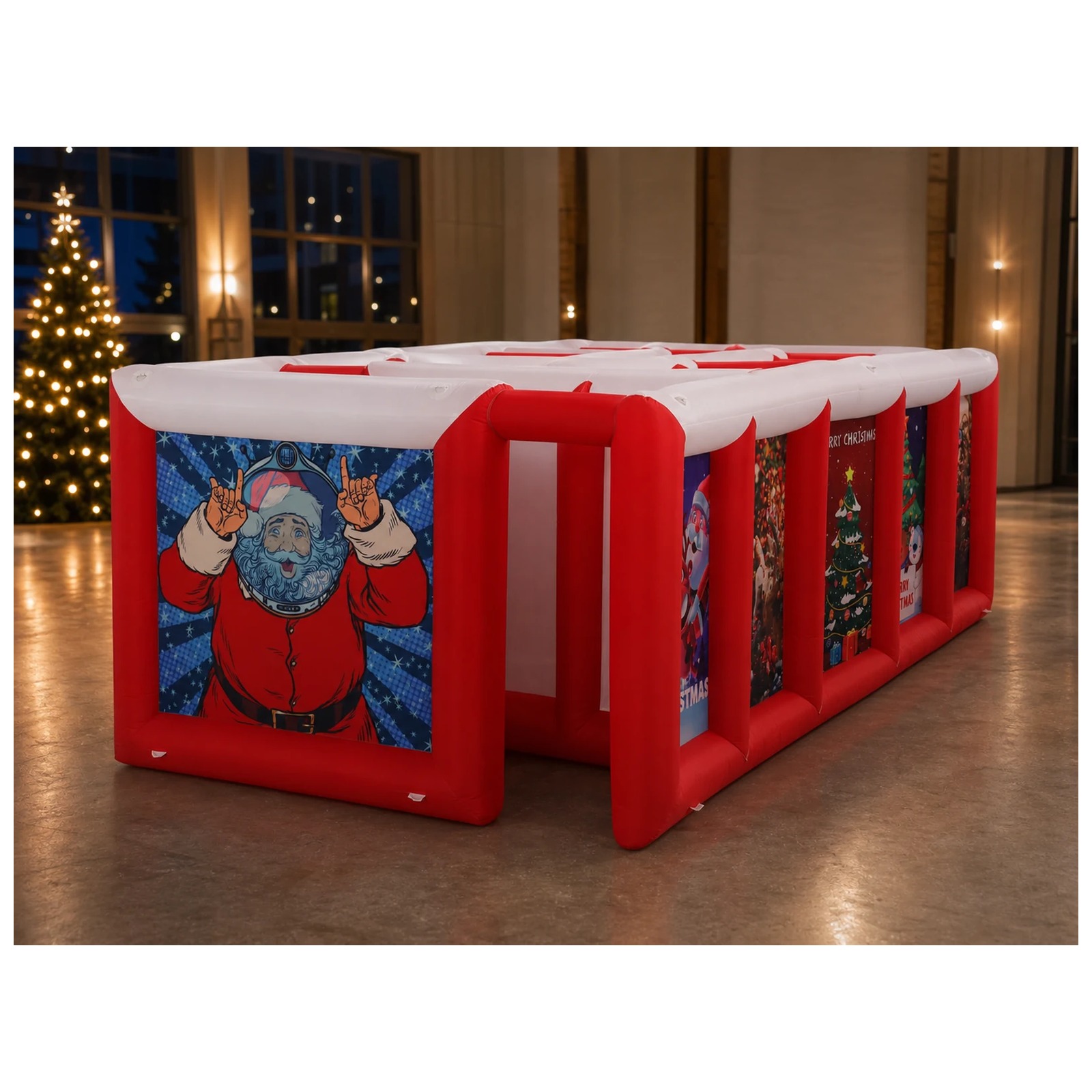 Labirin Tiup Atap Datar Merah  - Party Games Kids Outdoor ulasan dan harga